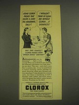 1946 Clorox Bleach Ad - Proves Careful Housewife - £14.52 GBP