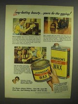 1946 Johnson&#39;s Liquid Wax, Paste Wax Ad - Beauty - £14.72 GBP