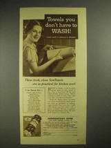 1935 Scott ScotTowels Paper Towels Ad - Don&#39;t Wash - £14.73 GBP