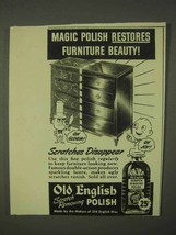 1945 Old English Scratch Removing Polish Ad - Furniture - £14.82 GBP