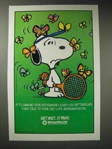 1988 Metropolitan Life Insurance Ad - Snoopy, Schulz - £14.78 GBP