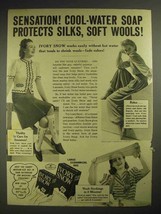 1940 Ivory Snow Detergent Ad - Protects Silks, Wools - $18.49