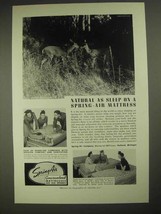 1940 Spring Air Mattress Ad - Natural As Sleep - $18.49