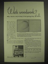 1931 Johnson&#39;s Wax Ad - Wash Woodwork? - £13.91 GBP