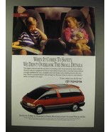 1993 Toyota Previa Minivan Ad - The Small Details - £14.76 GBP