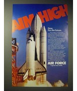 1986 Air Force Ad - Space Shuttle - Aim High - £14.55 GBP