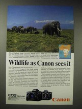 1987 Canon EOS 620, 650 Camera Ad - African Elephant - £14.77 GBP