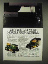 1987 John Deere 180, SX75 Lawn Tractor Ad - More Horses - $18.49