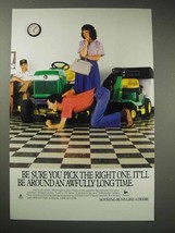 1988 John Deere Lawn Tractor Ad - Pick the Right One - £14.50 GBP