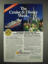 1989 Premier Cruise Lines Ad - Disney Week - $18.49