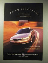 2000 Buick Century 2000 Special Edition Car Ad - Luxury Has Its Price - £13.82 GBP