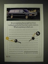 1994 Chrysler Town &amp; Country Minivan Ad - Trading In - £14.45 GBP