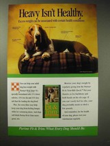 1995 Purina Fit &amp; Trim Dog Food Ad, Heavy isn&#39;t Healthy - $18.49