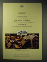 1998 Toyota Sienna Minivan Ad - Their Accessories - £14.54 GBP