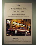 1998 Toyota Camry Car Ad, Enjoy Being Designated Driver - £14.76 GBP