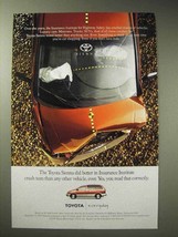 1998 Toyota Sienna Minivan Ad - Better in Crash Tests - $18.49