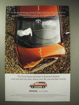 1998 Toyota Sienna Minivan Ad - Better in Crash Tests - £14.65 GBP