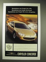 1999 Chrysler Concorde Lxi Car Ad - £14.60 GBP
