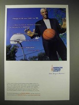 2000 American Cancer Society Ad - Julius Dr. J Erving - £15.01 GBP