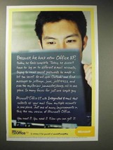 2001 Microsoft Office XP Software Ad - Because He Has New Office XP - £14.74 GBP