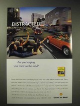 2001 Shell Oil Ad - Distracted Keeping Mind on the Road - $18.49