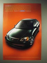 2001 Honda Civic Car Ad - A Tree Might Hug You - £14.61 GBP