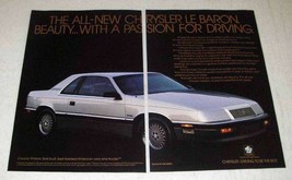 1987 Chrysler LeBaron Car Ad - Passion for Driving - £14.60 GBP