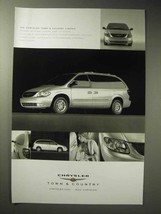 2003 Chrysler Town &amp; Country Limited Minivan Ad - £14.78 GBP