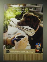 2004 Starbucks Coffee Ad - Welcome Play Fetch - £14.48 GBP