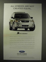 2004 Ford Escape Hybrid Ad - Not Created Equal - £14.65 GBP