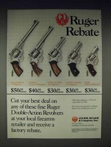 1990 Ruger Super Redhawk, Redhawk, GP100, SP101 Gun Ad - $18.49