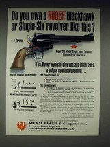 1982 Ruger Single-Six Revolver Conversion Kit Ad - $18.49