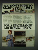 1980 GE Spacemaker Microwave Oven Ad - $18.49