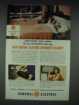 1951 General Electric Blanket Ad - Zero Nights - $18.49