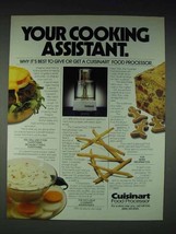 1985 Cuisinart Food Processor Ad - Cooking Assistant - $18.49