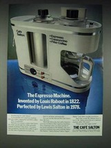 1978 Cafe Salton Espresso Machine Ad - £14.50 GBP