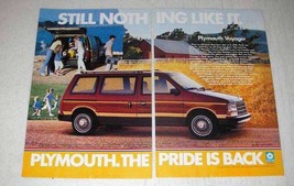 1986 Plymouth Voyager Minivan Ad - Nothing Like It - £14.69 GBP
