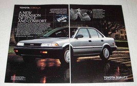 1988 Toyota Corolla LE Sedan Car Ad - Style and Comfort - $18.49