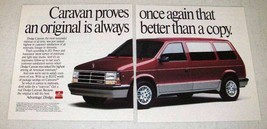 1990 Dodge Caravan Ad - Original Is Always Better - £14.53 GBP