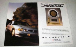 1996 Pontiac Bonneville Car Ad - Put Its Foot Down - $18.49