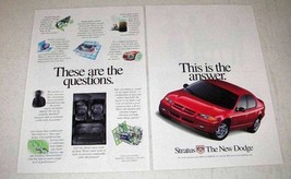 1998 Dodge Stratus Car Ad - These are the Questions - $18.49