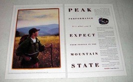 1998 Toyota Car Ad - Peak Performance In Mountain State - $18.49