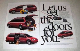 2001 Dodge Grand Caravan Minivan Ad - Get the Doors - £14.78 GBP