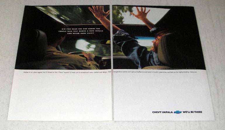 2001 Chevrolet Chevy Impala LS Car Ad - We'll Be There - $18.49