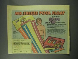 1979 Leaf Mr. Freeze Pops Ad - Pool Float - £14.54 GBP