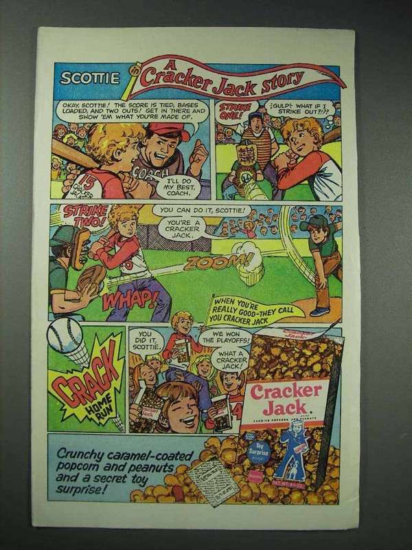 Primary image for 1982 Cracker Jack Ad - Scottie - Baseball