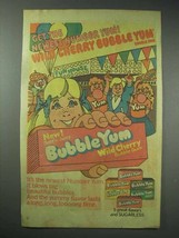 1980 Bubble Yum Bubble Gum Ad - Wild Cherry - $18.49