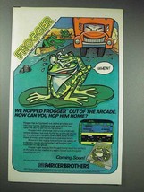 1982 Parker Brothers Frogger Atari Video Game Ad - $18.49