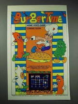 1983 Mattel Electronics Burger Time Video Game Ad - $18.49