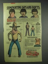 1980 Hubba Bubba Bubble Gum Ad - Gumfighting Do&#39;s - $18.49